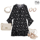 Style your printed peasant dress