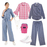 Wear this chambray Shirt and pants as a set or separately with these selected accessories