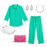 Style our Green Cord set with these accessories
