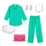 Style our Green Cord set with these accessories