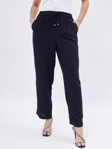 CONTRAST PIPING COMFY PANTS