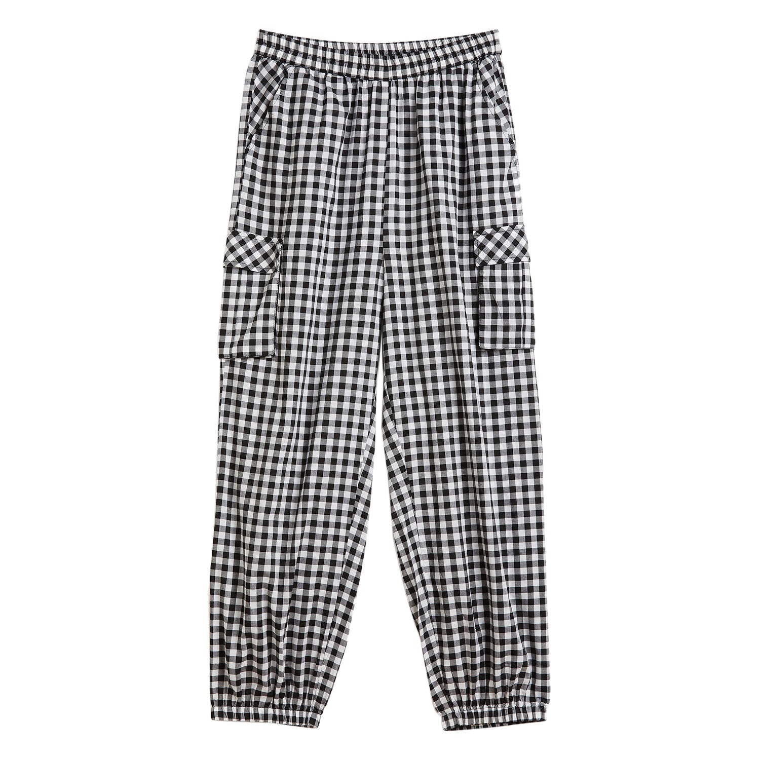 GINGHAM JOGGER PANTS