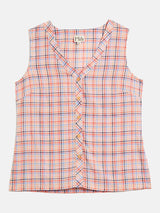 MULTI CHECK BUTTON FRONT VEST