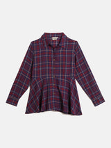 BUTTON DOWN PEPLUM SHIRT