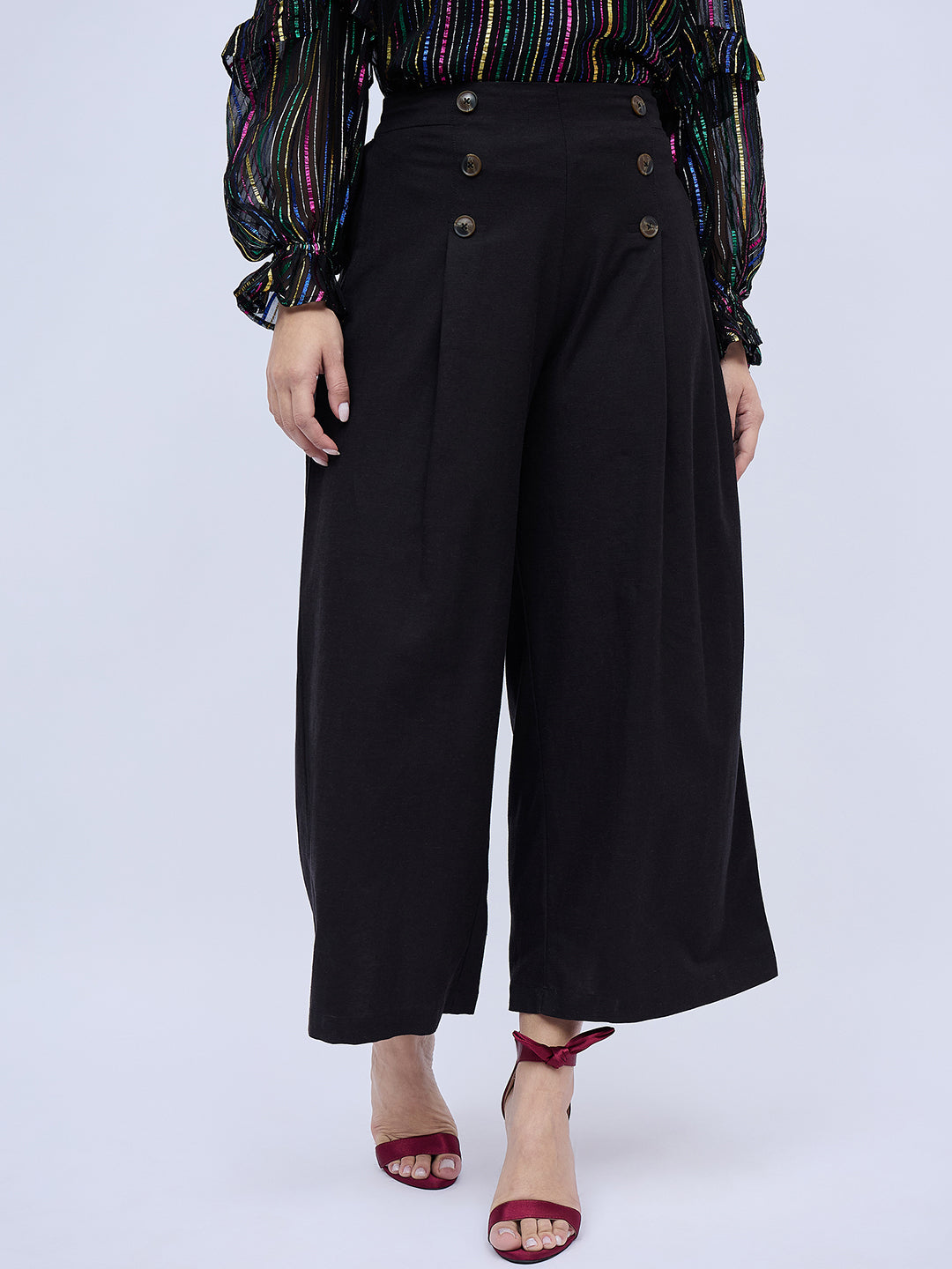 BUTTON DETAIL LOOSE PANTS