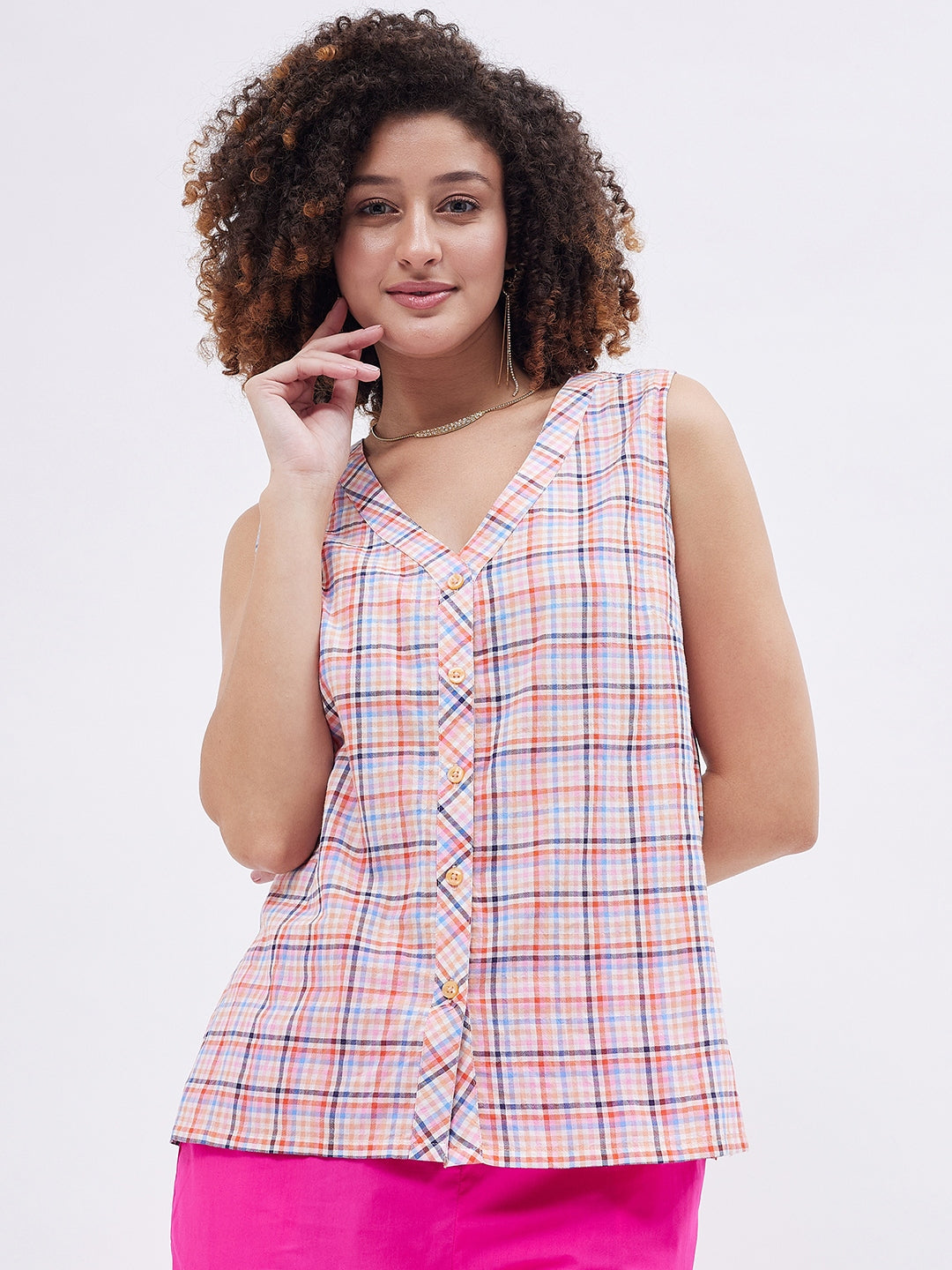 MULTI CHECK BUTTON FRONT VEST