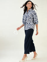 LACE TRIM LINEN PANTS