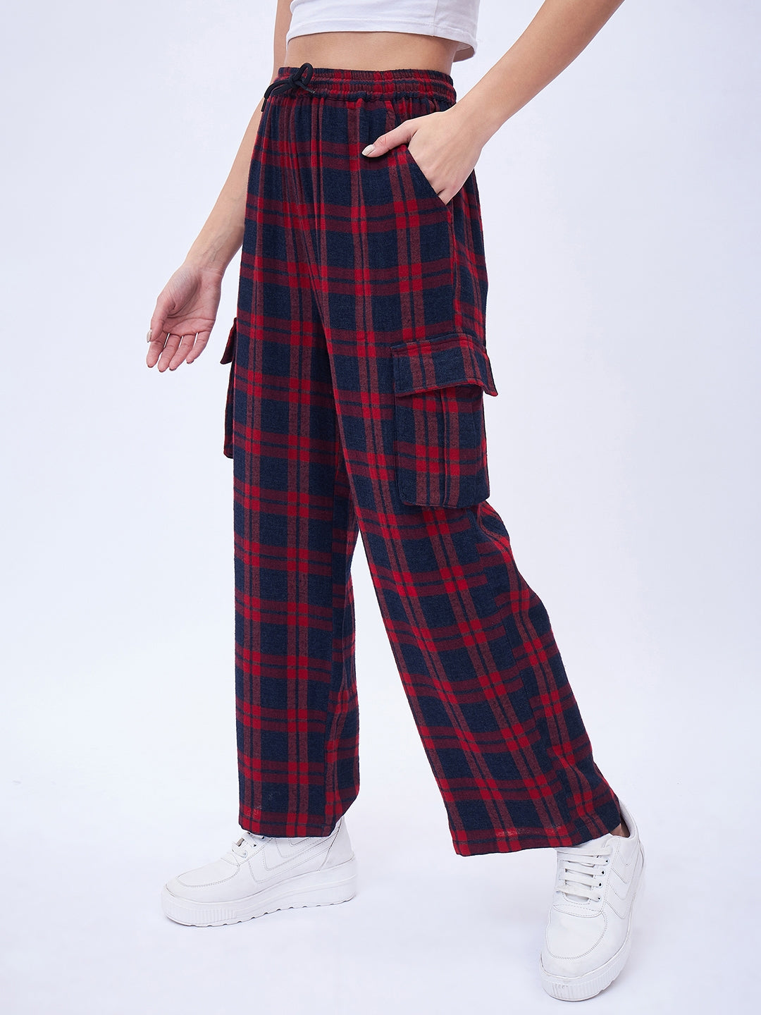 WIDE LEG PANTS WITH PATCH POCKETS