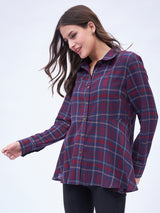 BUTTON DOWN PEPLUM SHIRT