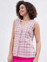 MULTI CHECK BUTTON FRONT VEST