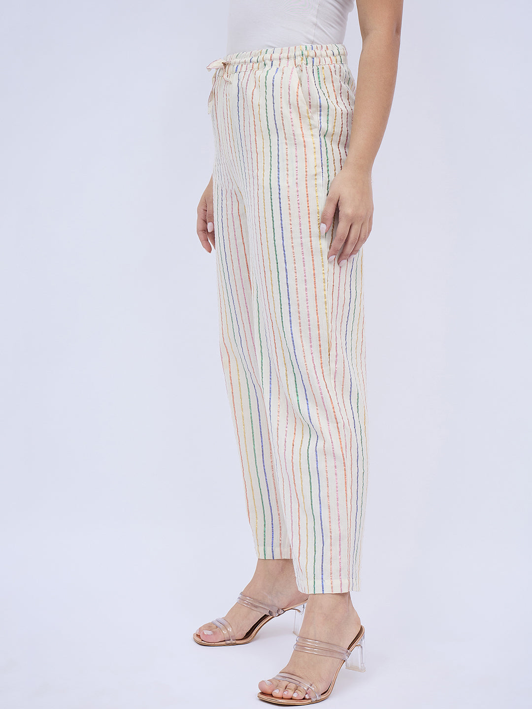 MULTI SHINE STRIPE PANTS