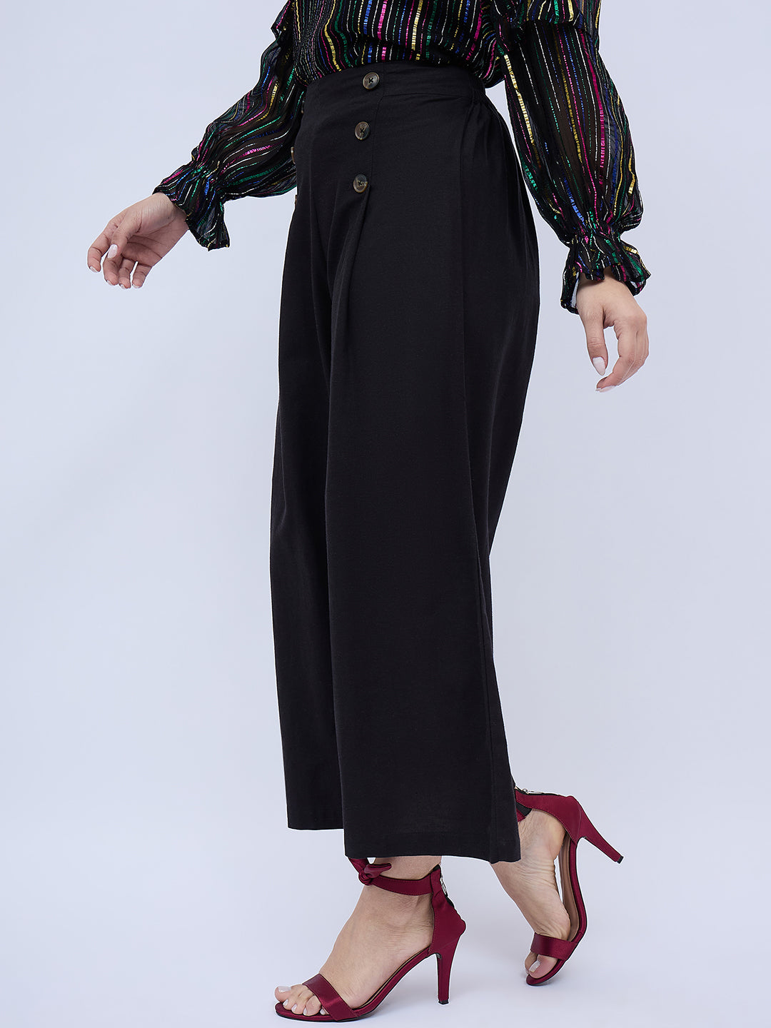 BUTTON DETAIL LOOSE PANTS