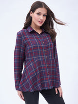 BUTTON DOWN PEPLUM SHIRT