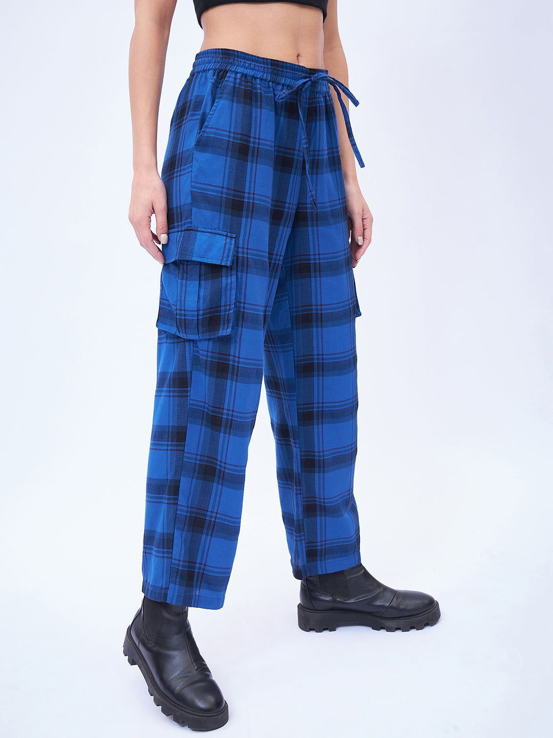 PLAID PULL-OVER PANTS