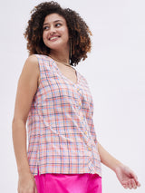 MULTI CHECK BUTTON FRONT VEST