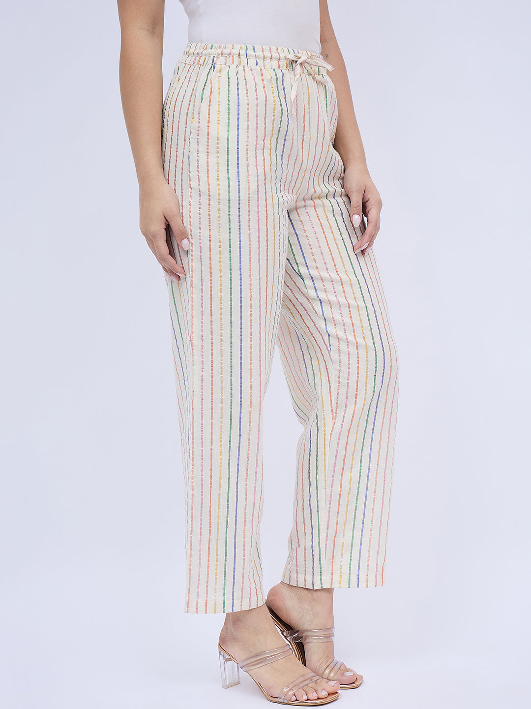 MULTI SHINE STRIPE PANTS