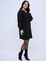 LONG SLEEVE BLACK DRESS
