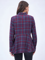 BUTTON DOWN PEPLUM SHIRT