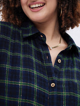 PLAID OVERSIZE BUTTON DOWN SHIRT