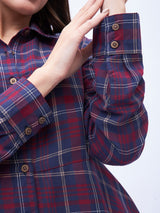 BUTTON DOWN PEPLUM SHIRT