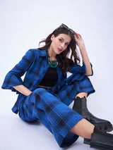 PLAID FLARE CUFF SHIRT