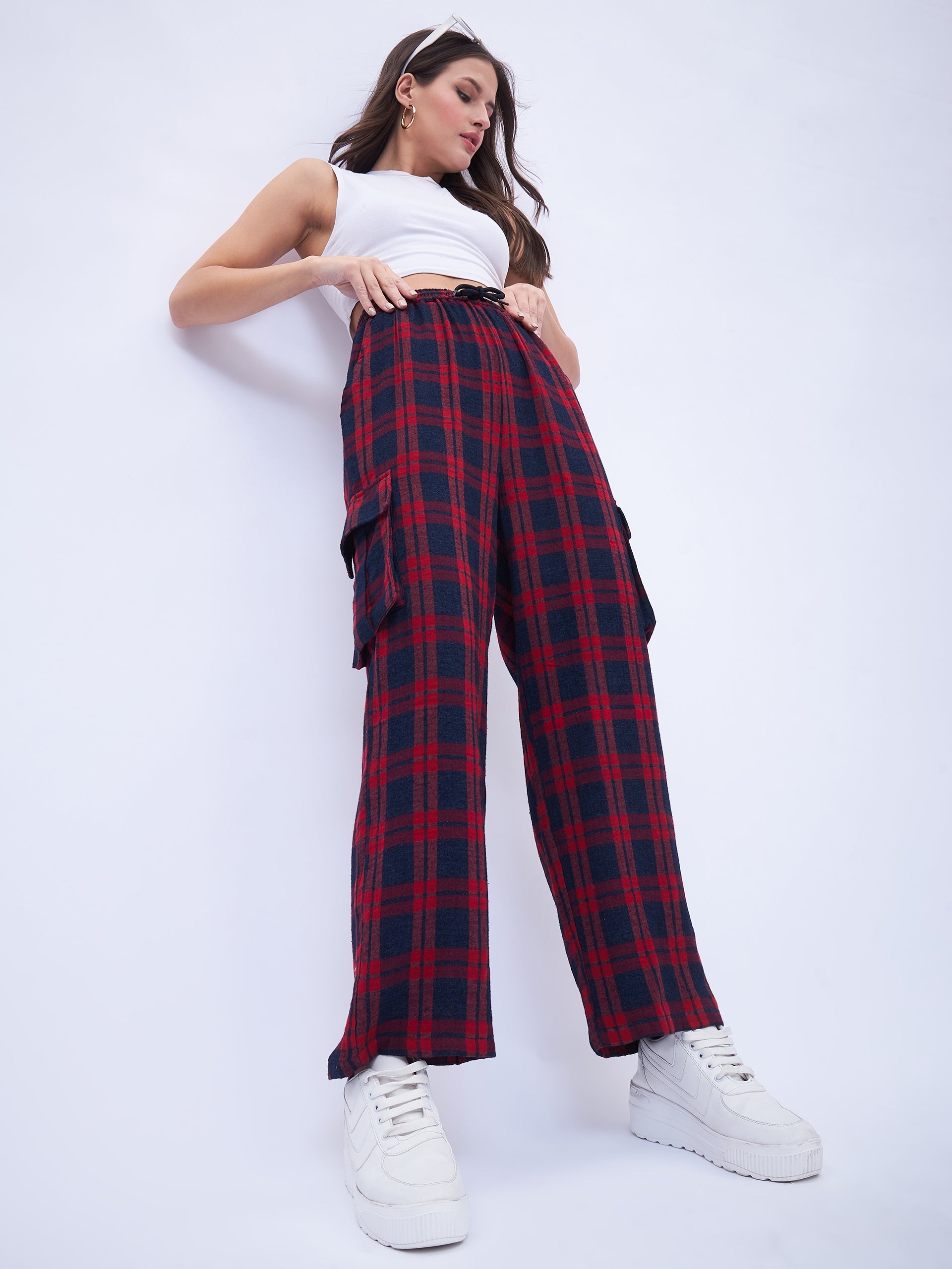 WIDE LEG PANTS WITH PATCH POCKETS