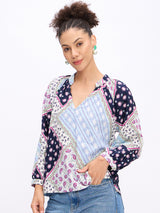 SPLIT NECK RELAXED TOP