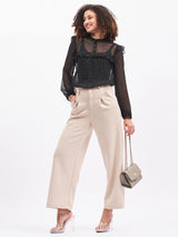 RUFFLE DETAIL PLEASENT TOP
