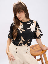 1/2 SLEEVES MIX MEDIA TOP