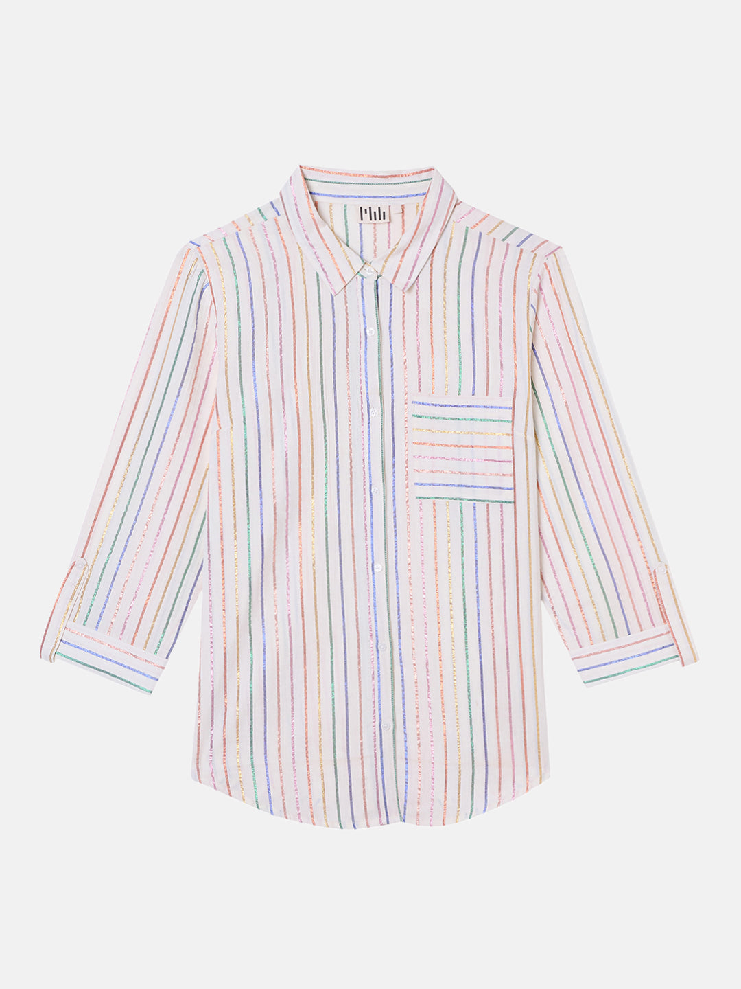 MULTI STRIPE  BUTTON DOWN SHIRT