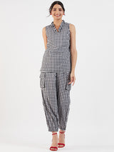 GINGHAM JOGGER PANTS