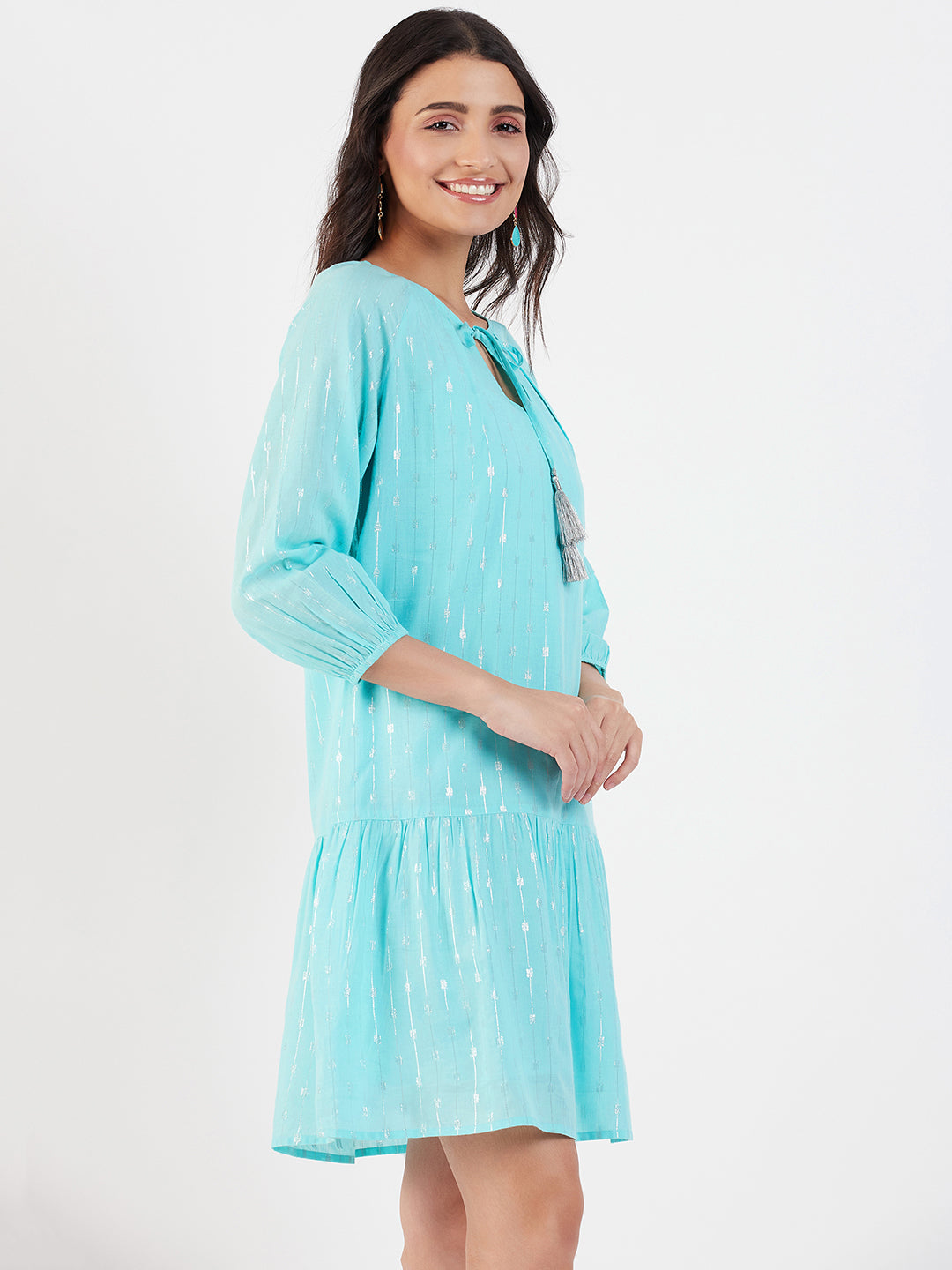 RAGLAN SLEEVE PEASANT DRESS