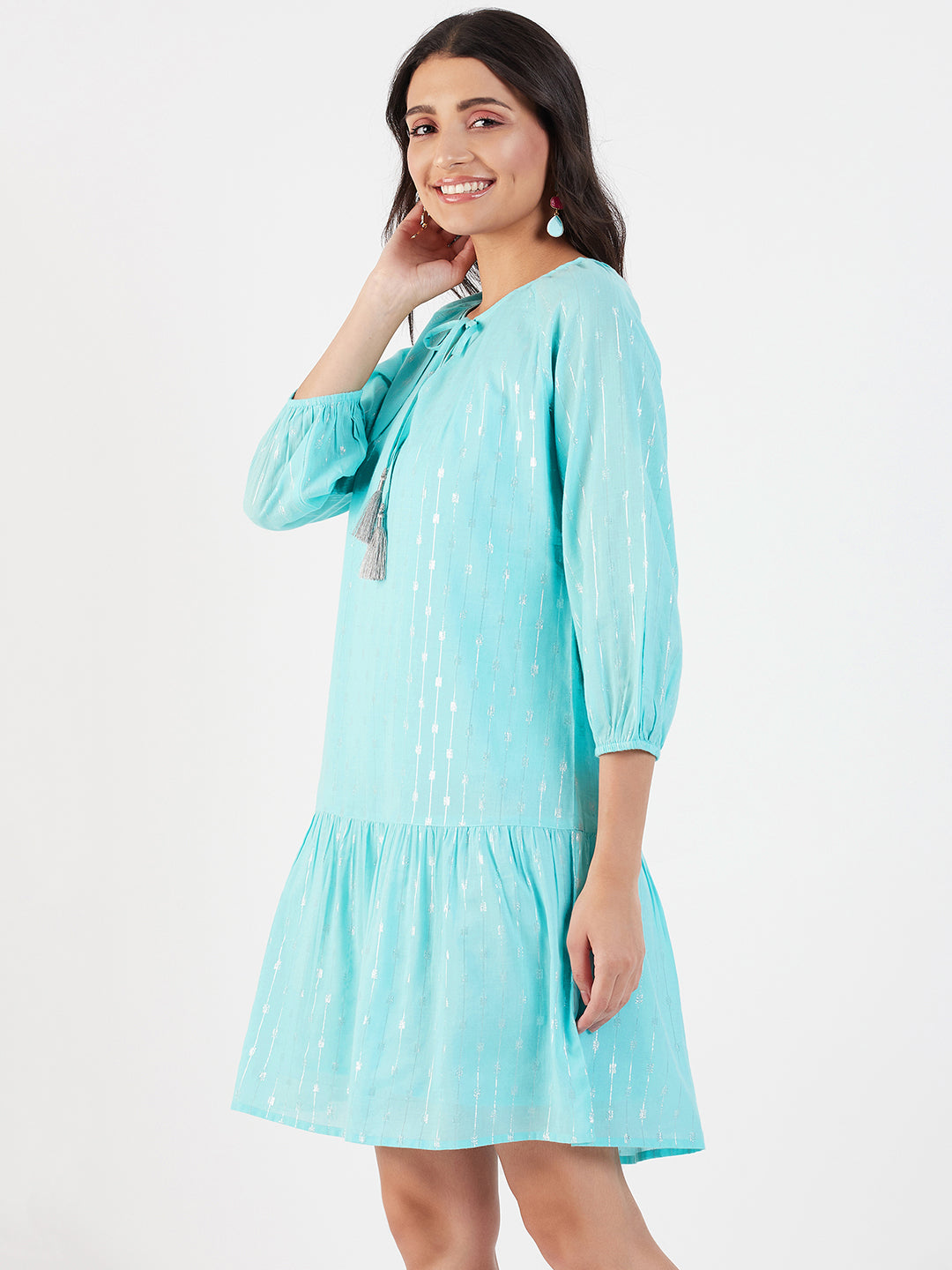 RAGLAN SLEEVE PEASANT DRESS