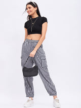 GINGHAM JOGGER PANTS